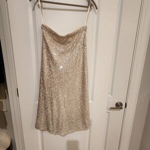 Cream Sparkle Skirt Large
